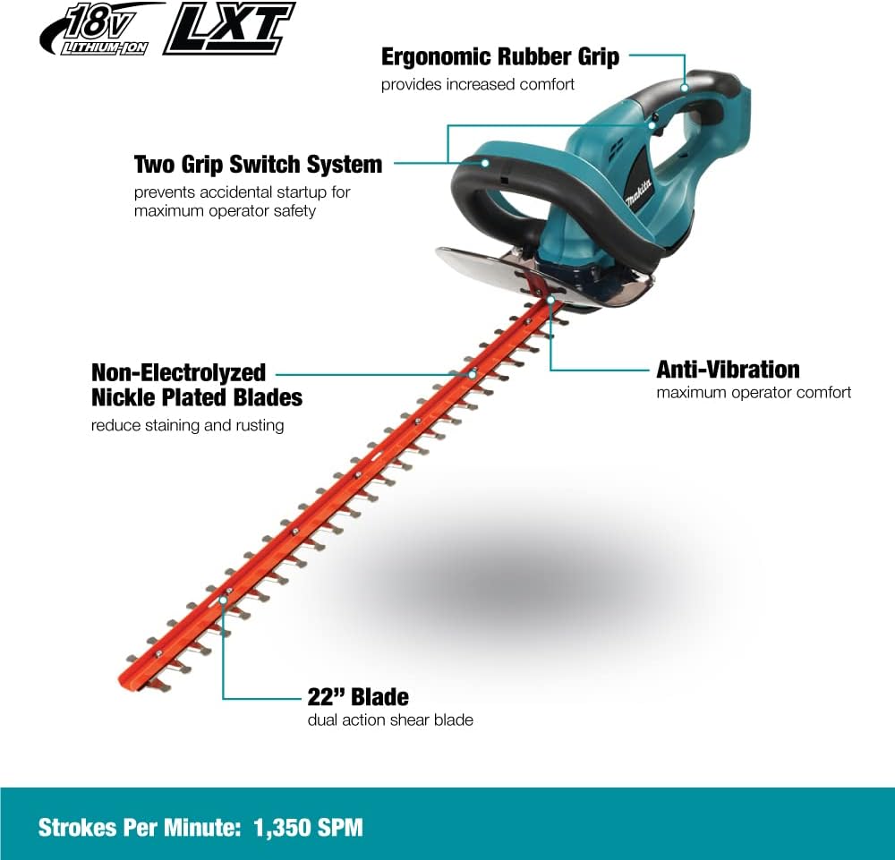 Makita DUH523Z 18V LXT Cordless Hedge Trimmer – 52cm Blade, Tool Only