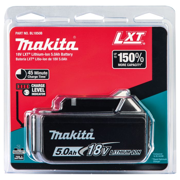 Makita BL1850B 18V LXT Lithium-Ion Battery – 5.0Ah, Model 197280-8